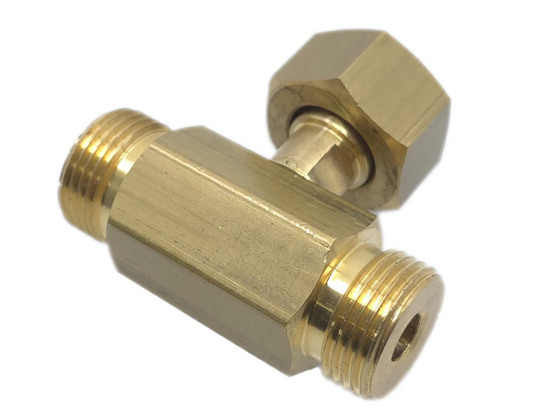 Racord T GPL M20x1,5 cu 1 filet interior și 2 filete exterioare pentru regulator de presiune