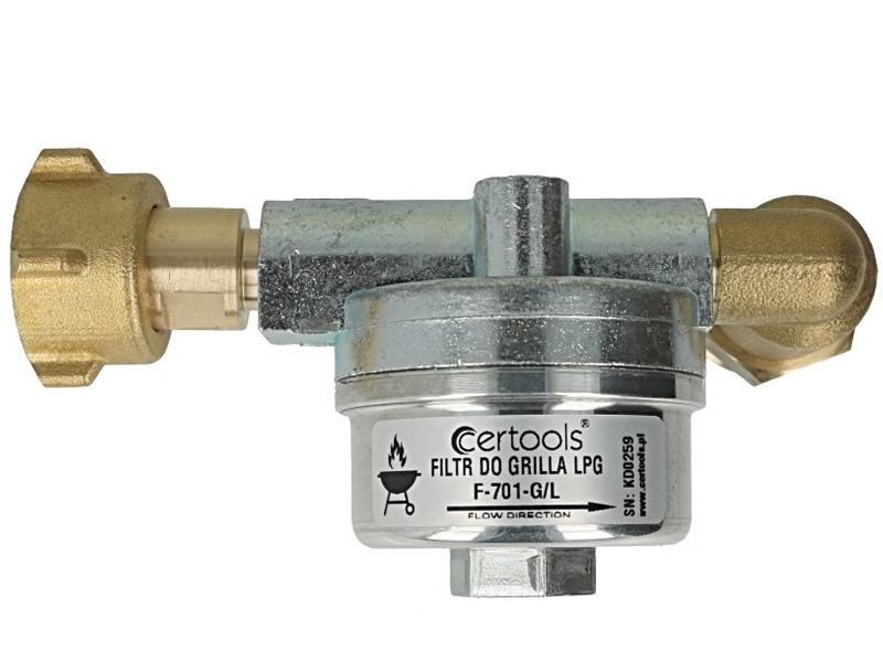 FILTRU GAZ CERTOOLS F-701-W1 PT. BUTELIE/GRATAR CAMPING (CU COT LA 90 GRADE PE STANGA)