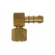 CONECTOR LA 90 GRADE 1/4" ARAGAZ -> STUT FURTUN DE GAZ 8 MM