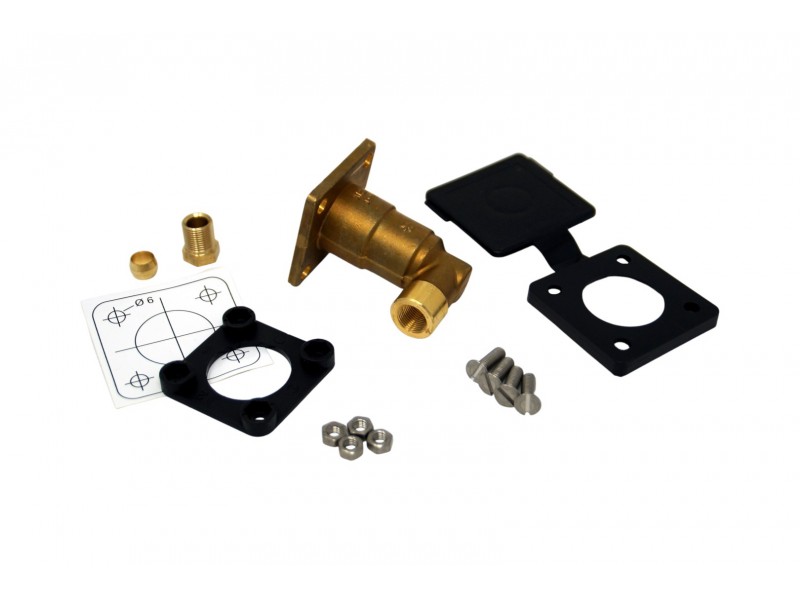 PRIZA DE ALIMENTARE CU GPL EXTERNA PT. RULOTA  - CONECTOR 90° - FILET INTERIOR W21,8 (PT. CONDUCTA 8 MM)