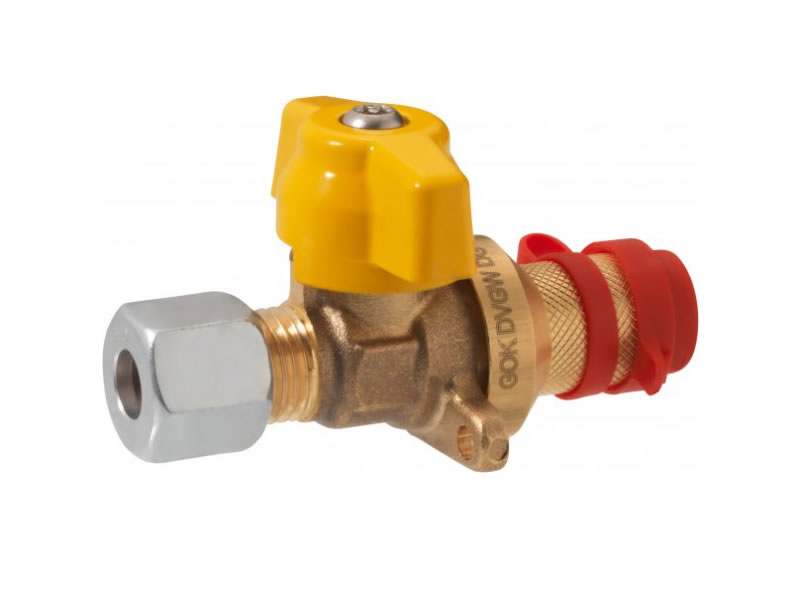 Valva de gaz GOK SKU x 8 mm Valva de gaz GOK SKU x 8 mm