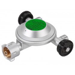 Regulator de presiune gaz pentru butelie Romania, GOK EN61 29 mbari, 1 kg/h, 2 iesiri, filet 1/4" 