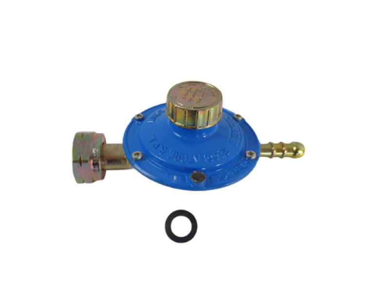 Regulator de presiune gaz pentru butelie Romania 20-60 mbari, 1Kg/h, iesire furtun 8 mm (Tecnogas Italia)