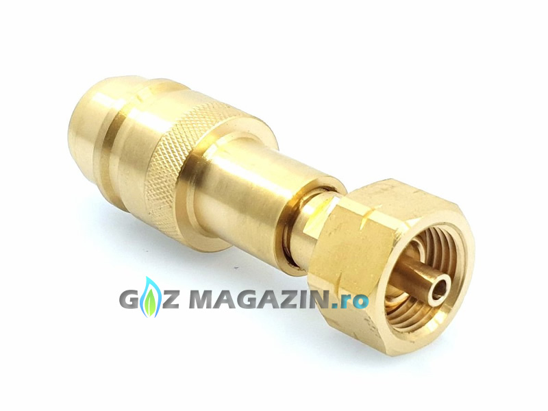 ADAPTOR ALIMENTARE CU GPL PENTRU BUTELIE 11 KG - EUROCONECTOR - FILET W21,8X1/14" ADAPTOR ALIMENTARE CU GPL PENTRU BUTELIE 11 KG - EUROCONECTOR - FILET W21,8X1/14"
