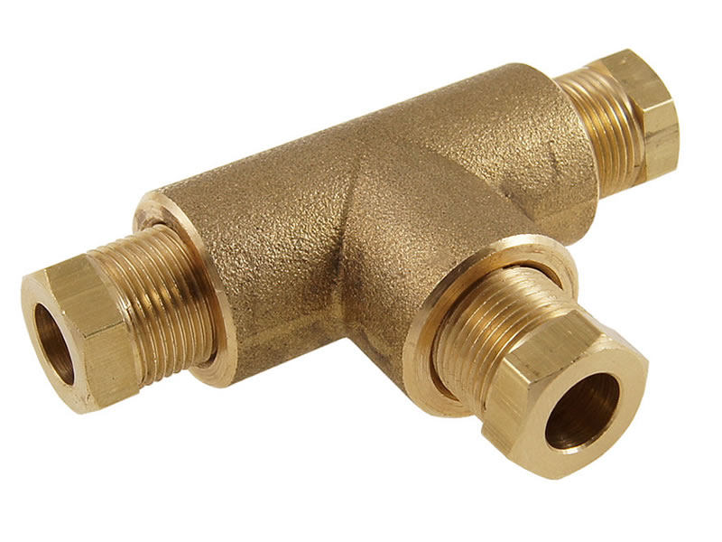 RACORD T Ø8X8X8 MM PT. CONDUCTA DE CUPRU