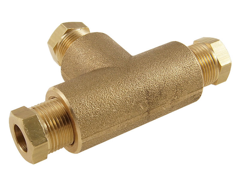 RACORD T Ø8X8X8 MM PT. CONDUCTA DE CUPRU