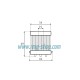 ELEMENT FILTRANT FILTRU REFOLOSIBIL F779 (FIBRA DE STICLA)